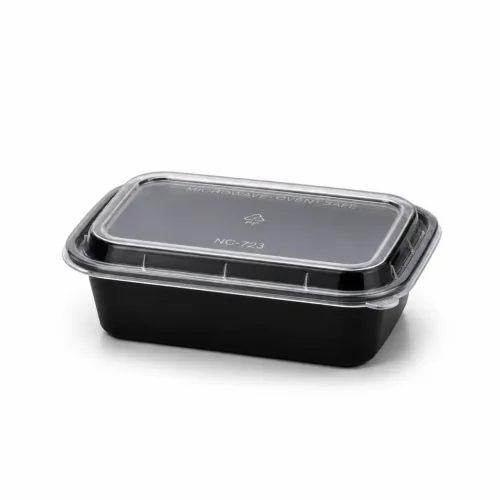 Black Microwave Containers - Rectangular